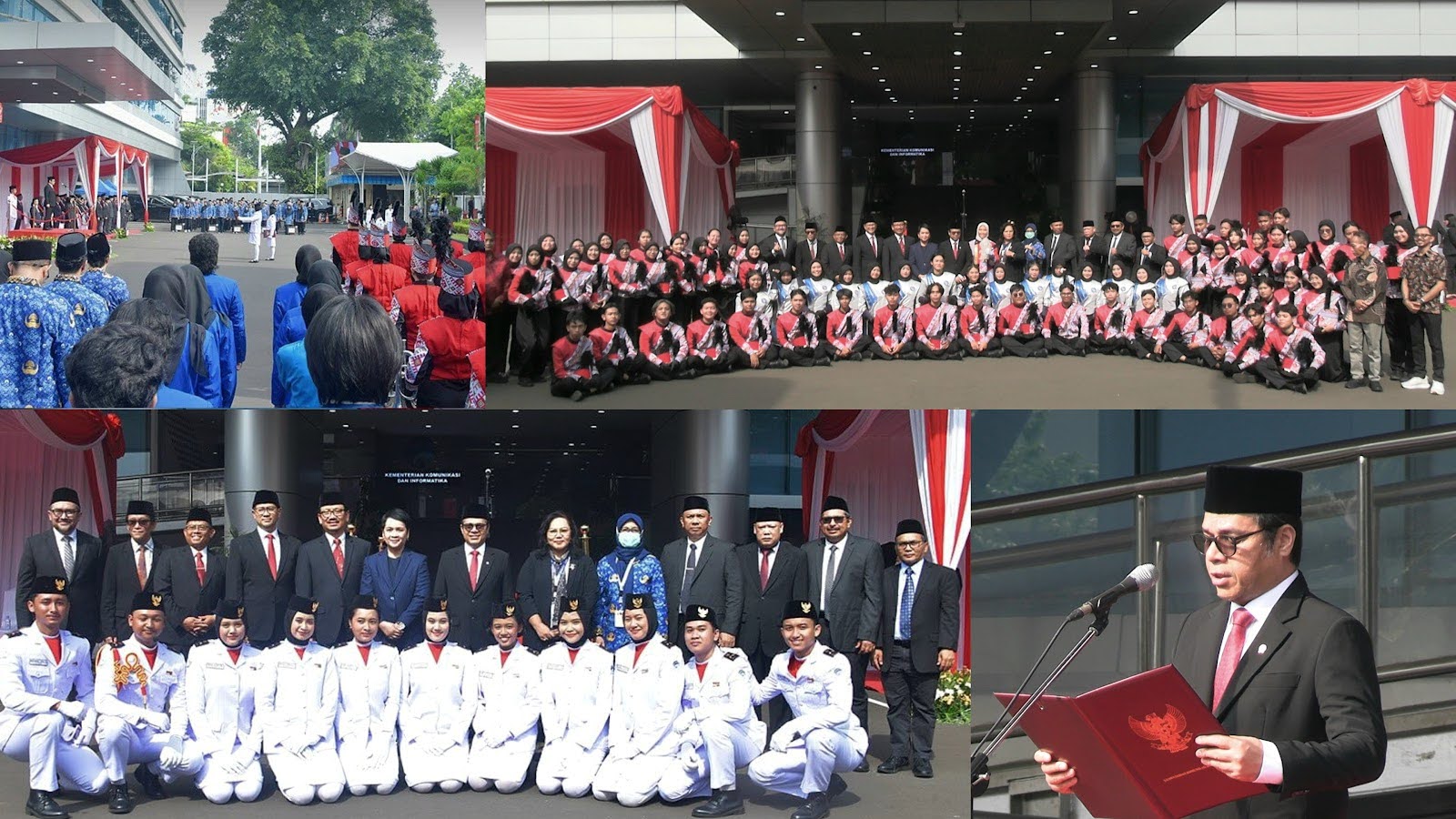 Paskibra dan Korps Digita Marching Band STMM Semarakkan Upacara Hari Pahlawan di Kementerian Komunikasi dan Digital